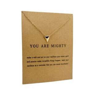 You Are Mighty Pendant Necklace Gold Pendant Gift Necklace Inspirational